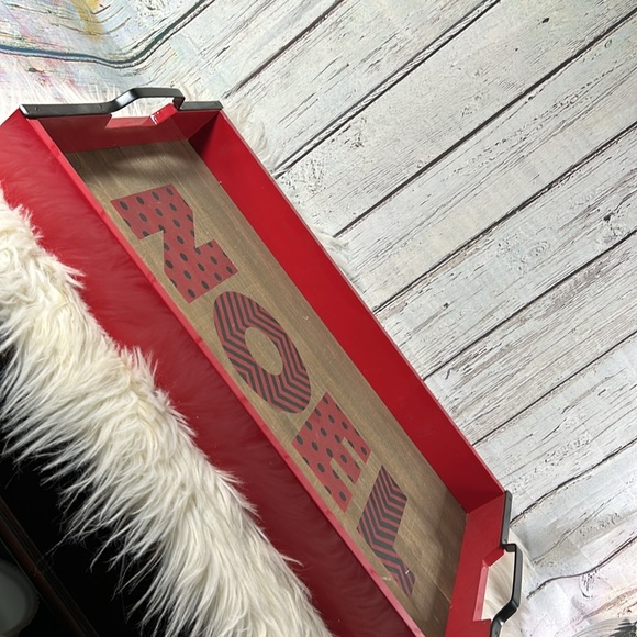 Noel Oversized Holiday Wooden Tray - Picture 5 of 7